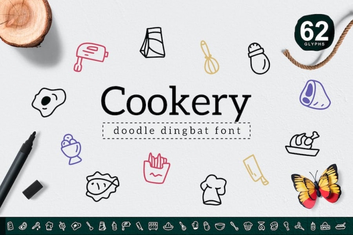 Cookery Dingbat Font Download