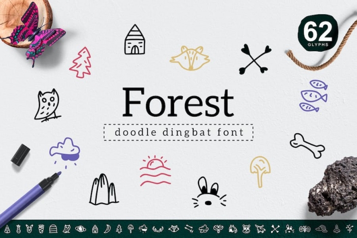 Forest Dingbat Font Download