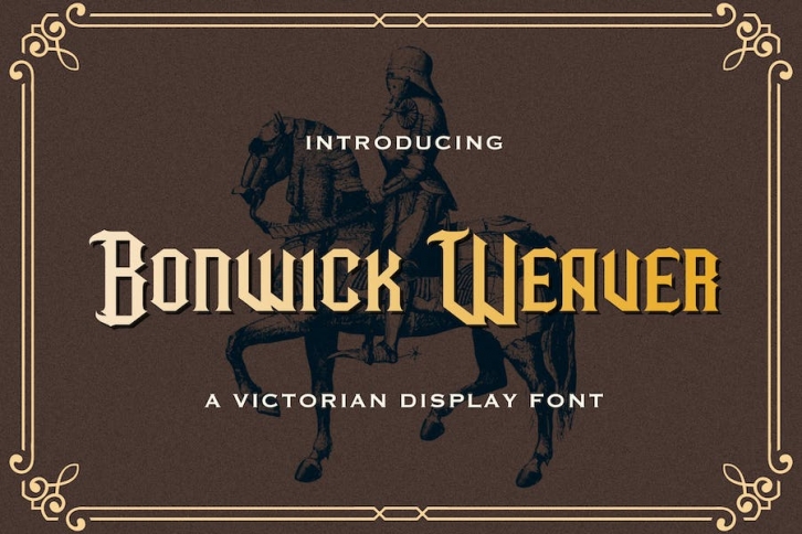 Bonwick Weaver - Victorian Display Font Font Download