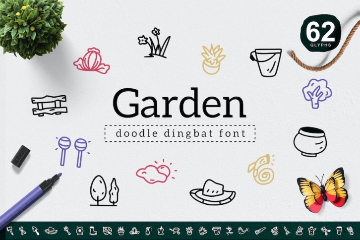 Garden Dingbat Font Download