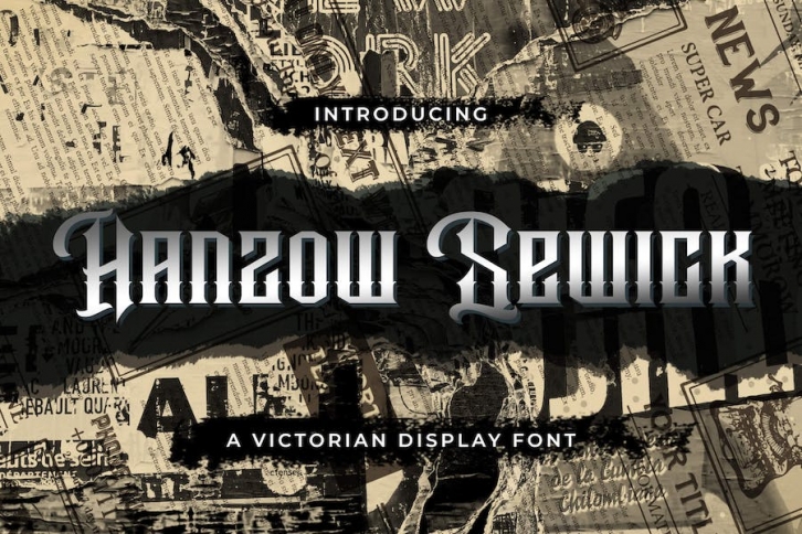 Hanzow Sewick - Victorian Display Font Font Download