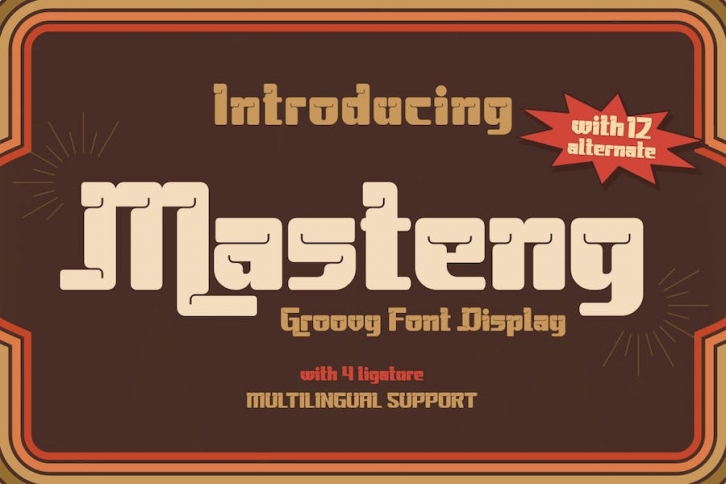 Masteng | Groovy Retro Font Font Download