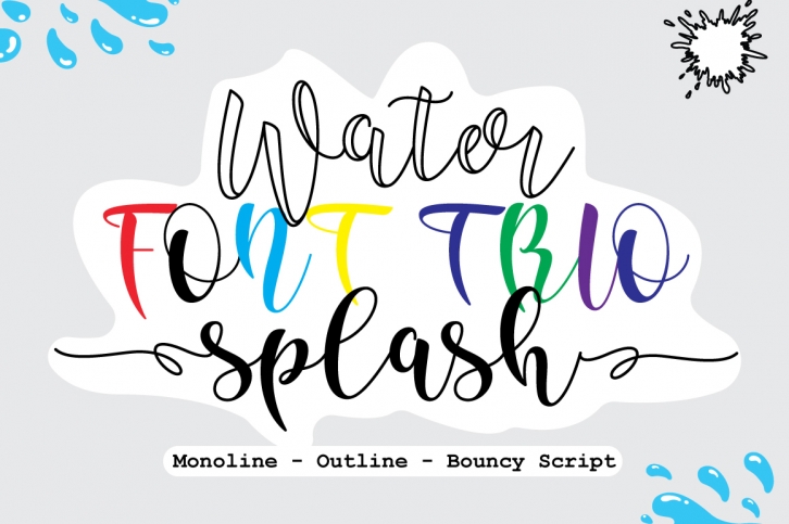 Water Splash Scrip Font Download