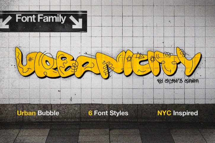 Urbanicity | NY Inspired Bubble Font Font Download