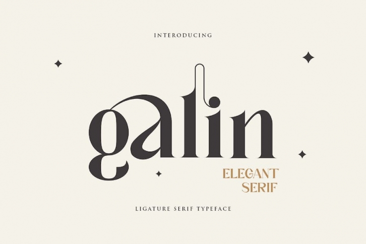 Galin Ligature Serif Typeface Font Download