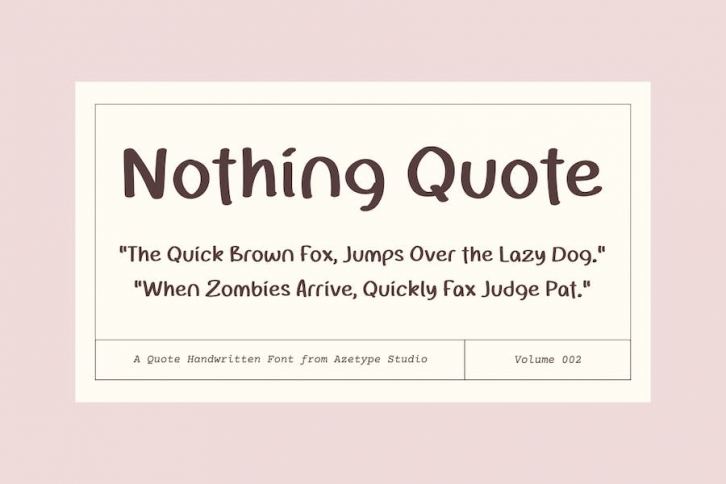 Nothing Quote Font Download