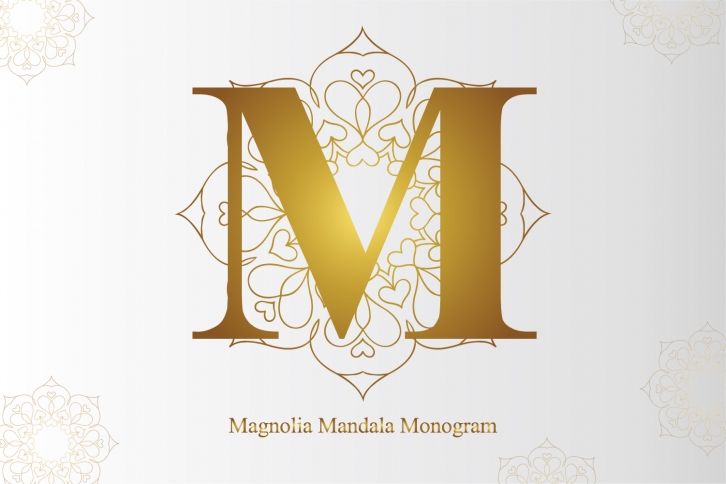 Magnolia Mandala Monogram Font Download