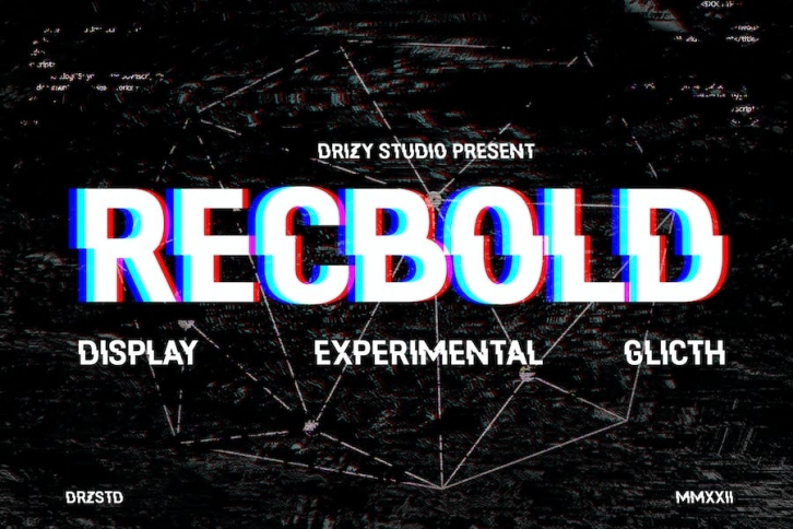 Recbold - Experimental Glitch Font Font Download
