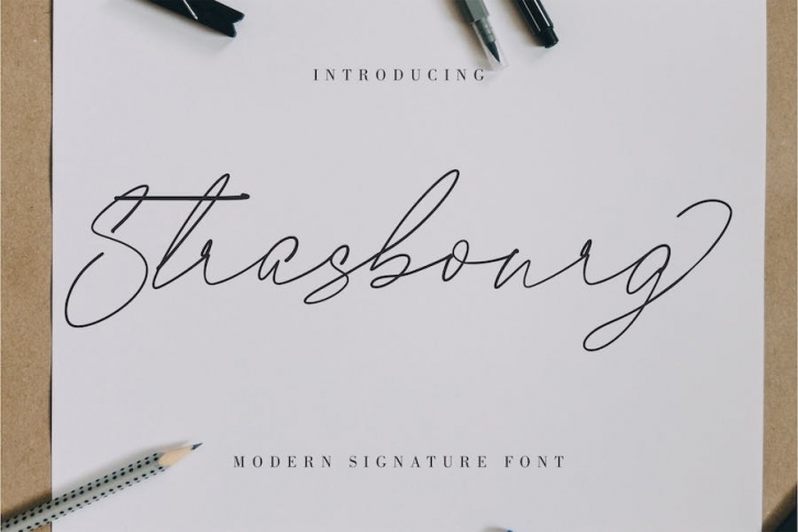 Strasbourg | Modern Signature Font Font Download