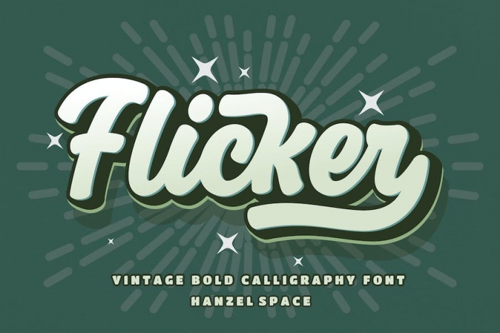 Flicker - Vintage Calligraphy Font Font Download