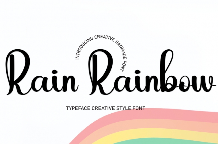 Rain Rainbow Font Download