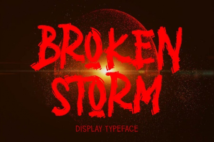 BROKEN STORM -  Brush Font AM Font Download