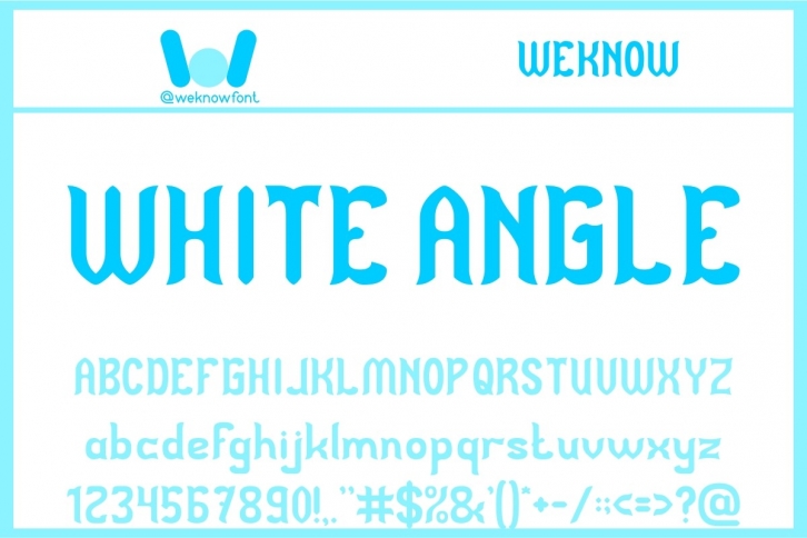 White Angle Font Download