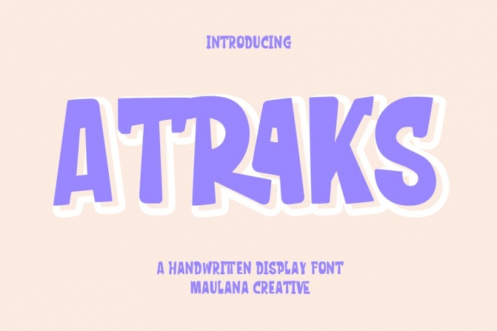 Atraks Handwritten Display Font Font Download