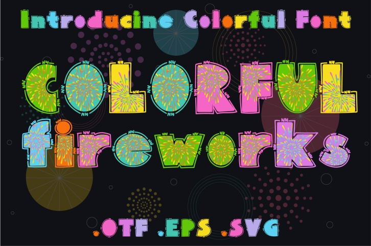 Colorful Fireworks Font Download
