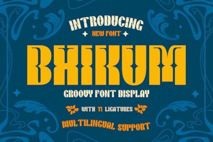 Bhikum | Groovy Retro Font Font Download