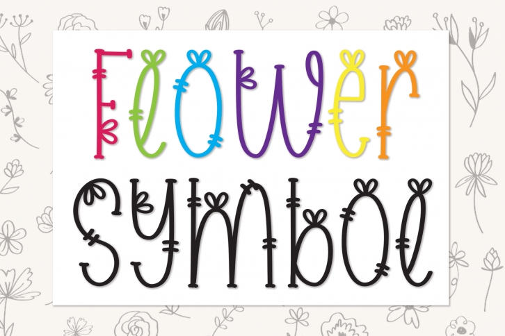 Flower Symbol Font Download