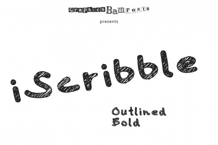 Iscribble Outlined Bold Font Download