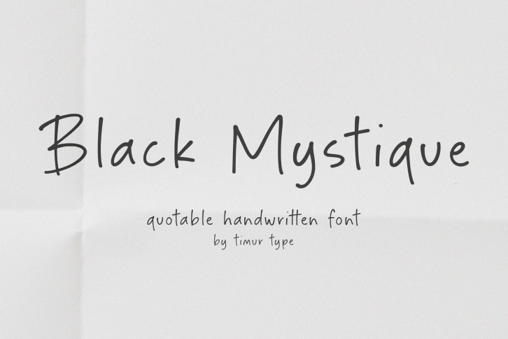 Black Mystique Font Download