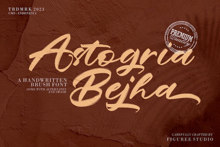 Astogria Bejha - Modern Brush Font Font Download