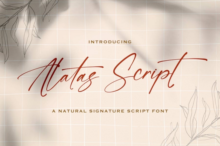 Alatas Script - Signature Script Font Font Download