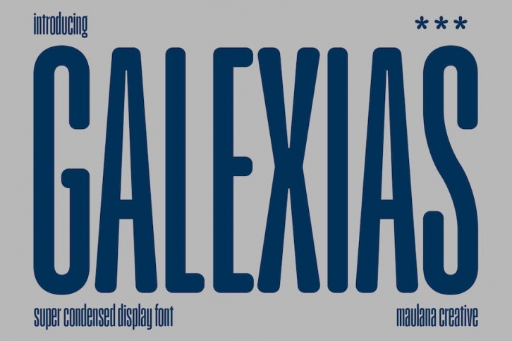 Galexias Condensed Display Font Font Download