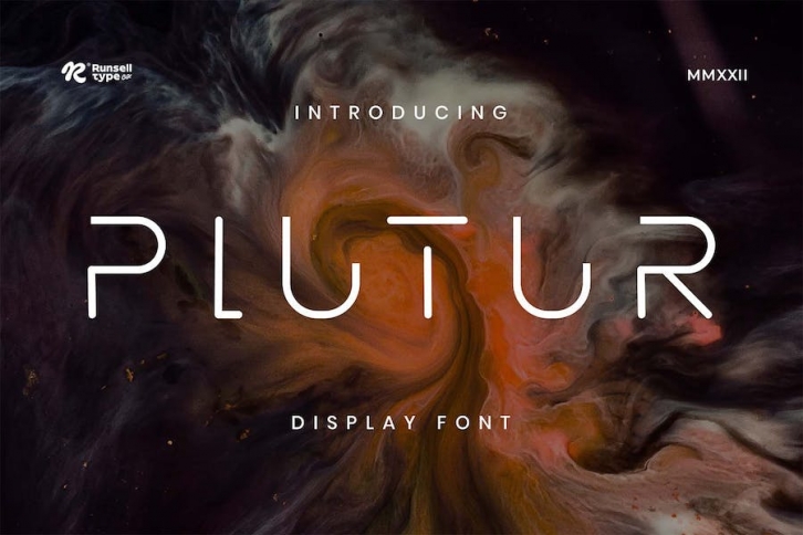 Plutur - Modern Futuristic Font Font Download