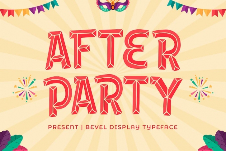 After Party - Bevel Display Typeface Font Download