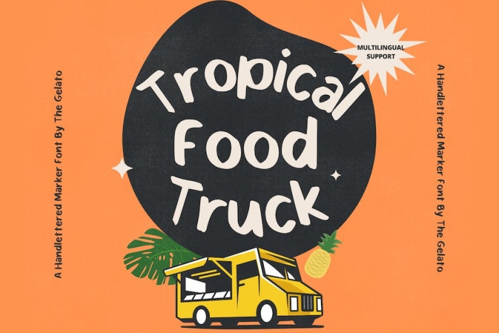 Tropical Food Truck Font Font Download