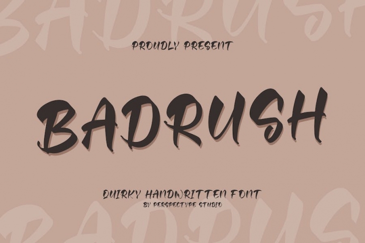 Badrush Quirky Handwritten Font Font Download