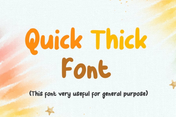 Quick Thick Font Font Download