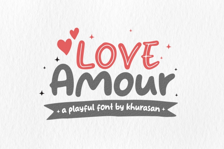 Love Amour Blank Font Download