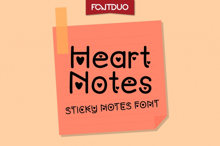 Hearts Notes Font Download