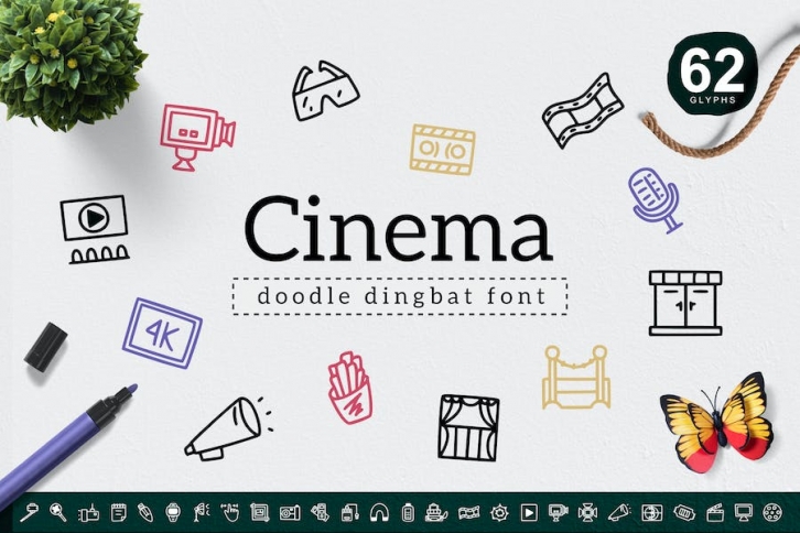 Cinema Dingbat Font Download