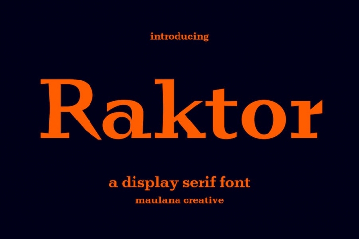 Raktor Serif Display Font Font Download