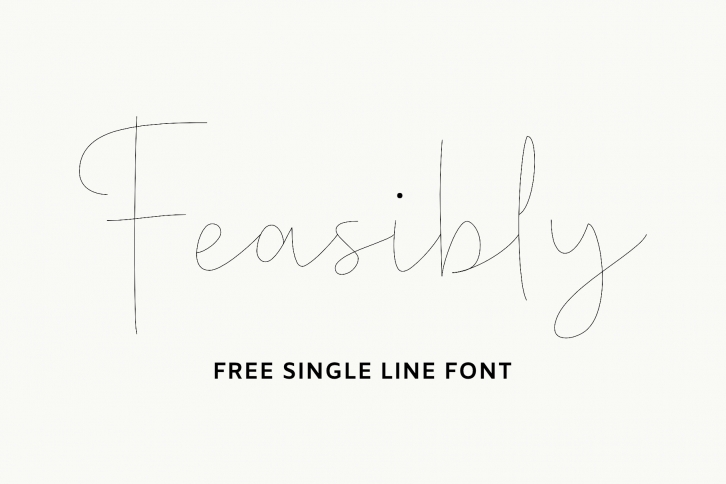 Feasibly Single Line Font Download