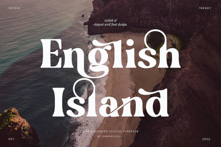 English Island Elegant Ligature Serif Font Font Download