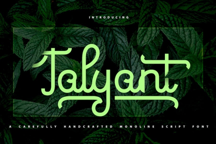 Talyant | Handcrafted Monoline Script Font Font Download