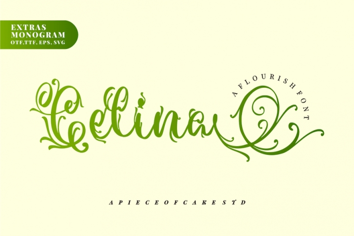 Celina - A Flourish Font Font Download
