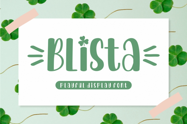 Blista - A Display Font Font Download