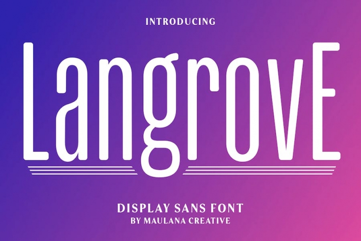 Langrove Sans Condensed Display Font Font Download