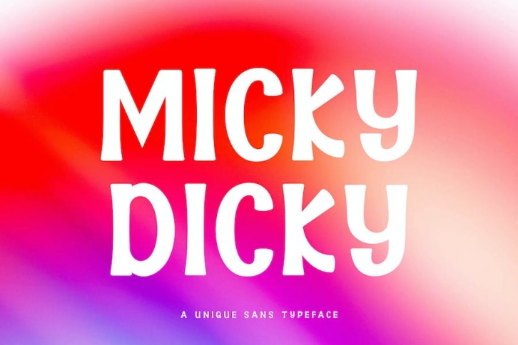 Micky Dicky Modern Sans Font Typeface Font Download