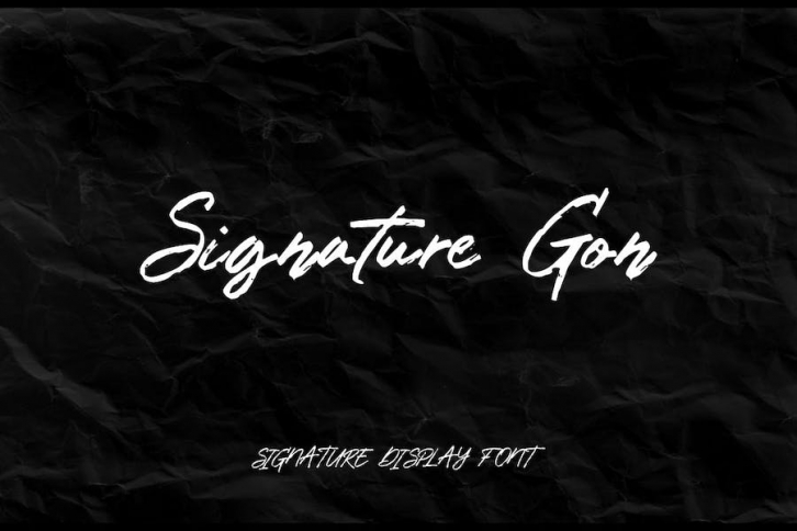 Signature Gon - Signature Display Font Font Download