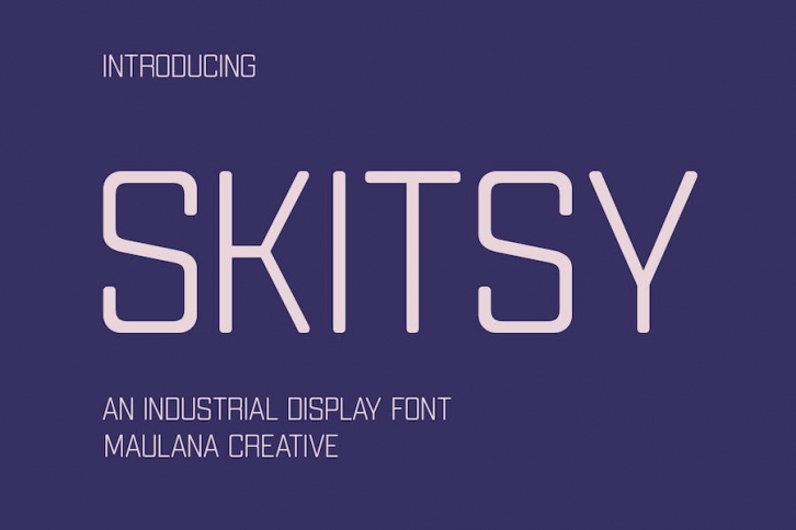 Skitsy Industrial Display Font Font Download