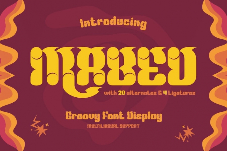 Mabed | Groovy Retro Font Font Download