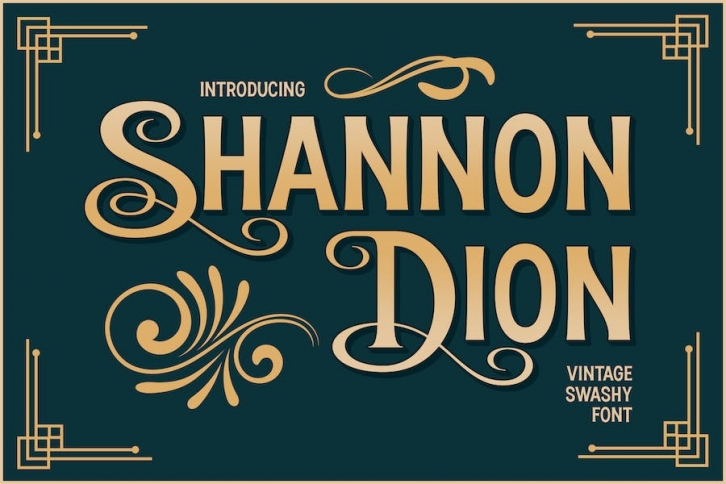 Shannon Dion - Vintage Ornamental Fonts Font Download