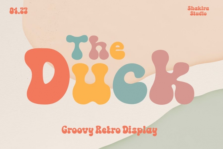 The Duck - Groovy Retro Font Font Download
