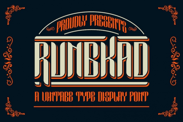 Rungkad Vintage Display Font Font Download