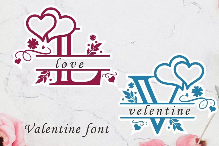 Love Valentine Monogram Font Download