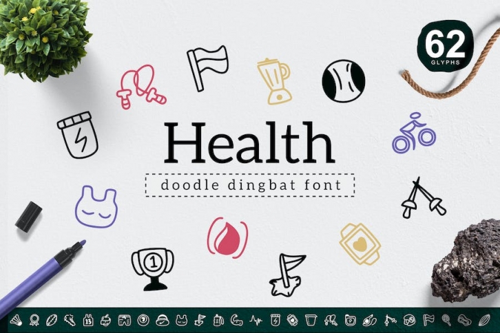 Health Dingbat Font Download